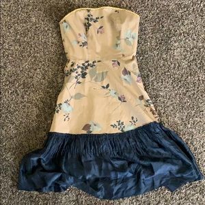 tube top dress, cotton and silk
